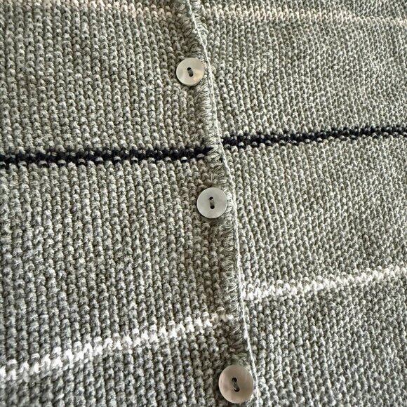 VTG 90s Y2K  Short Sleeve Striped Cardigan Sweater Womens XL Knit Cropped - Picture 6 of 8